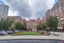 The back of Ponce City Market showing the "Flats" apartment residences.